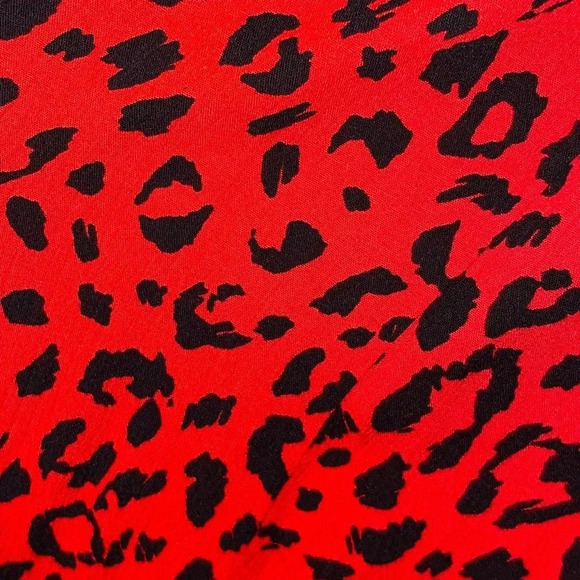 RED LEPOARD PRINT DRESS - Picture 2 of 4